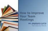 How to Improve your Team Meetings