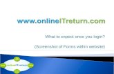 OnlineITreturn - What to expect once you login