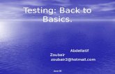 Testing backto basics