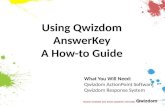 How to use Qwizdom AnswerKey