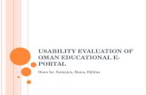 Usability evaluation of Oman educational E-portal