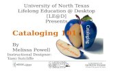 FREE DEMO: LE@D Cataloging 101