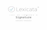 How to Request a Signature on Lexicata - Tutorial