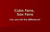 Cubs vs Sox Fans