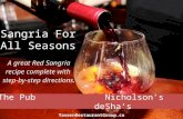 Sangria For All Seasons: A Great Red Sangria Recipe