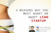 Brief Reasons Why You Must Adopt/ Adapt Lean Startup