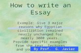 How To Write An Essay By G Javier Burgos