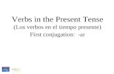The present tense of regular  ar verbs