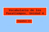 Vocabulario de los pasatiempos for slideshare