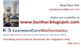 Progressive Classroom Designs: Common Core State Standards Math - The Singapore Way