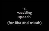 liba and micah's wedding speech