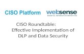 Ciso round table on effective implementation of dlp & data security