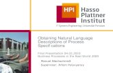 Obtaining Natural Language Descriptions of Process Specifications