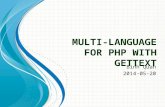 Multi language for php with gettext