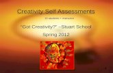 Creativity Assessments - Spring 2012