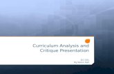 Hall- Curriculum Analysis Presentation