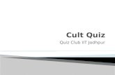 Cult Quiz , Spandan , iIT Jodhpur