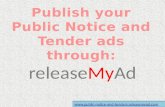 Public notice and Tender Notice ads book through releaseMyAd