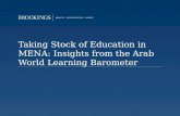 Taking Stock of Education in MENA: Insights from the Arab World Learning Barometer