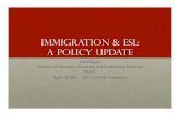 Immigration & ESL Policy Update