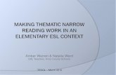 Making Thematic Narrow Reading Work in an Elementary ESL Context