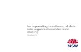 Module 3 - Incorporating non-financial data into organisational decision making