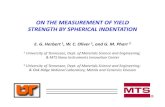 On The Measurement Of Yield Strength