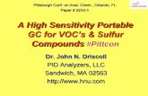 A High Sensitivity Portable Gc For Voc’S & S Cpds