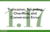 Math1003 1.17 - Truncation, Rounding, Overflow, & Conversion Error