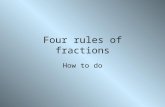 Four rules of fractions