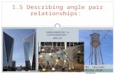 1.5 describe angle pair relationships