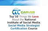 Top 10 things we like about the NISM Social Media Strategist Certification course