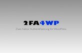 2FA4WP - Two Factor Authentification for WordPress