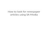 How to look for newspaper articles using sa media_2004S