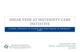 Sneak Peek at Maternity Care Initiative