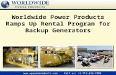 Worldwide Power Products Ramps Up Rental Program for Backup Generators