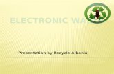 E-waste recycling in Albania