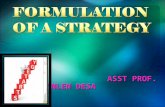 Formulation of a Strategy by Asst Professor Jonlen DeSa