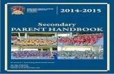 BVIS Ho Chi Minh - Secondary Parent Handbook 2014 - 2015
