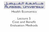 Hen 368 lecture 5 cost and benefit evaluation methods
