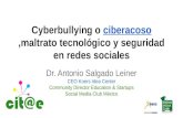 Ciberbullyin o ciberacoso,maltrato tecnológico y seguridad en redes sociales