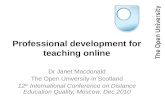 Professional development for teaching online