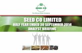 Seed Co Limited HY 2015 financial results presentation