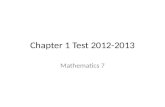 Chapter 1 test 2012- 2013