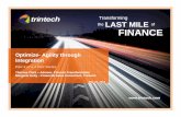 Part 4   of Last Mile of Finance Series - Optimize