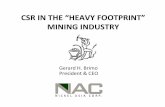 Brimo Gerard - CSR in the Heavy Footprint - Mining Industry