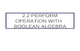 Chapter 2 Boolean Algebra (part 2)