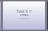 Test it in Node.js