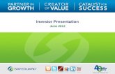 Safeguard Scientifics (NYSE: SFE) Investor Relations Presentation - June 2012