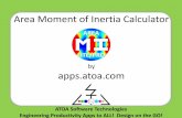 Atoa area moment of inertia Calculator App
